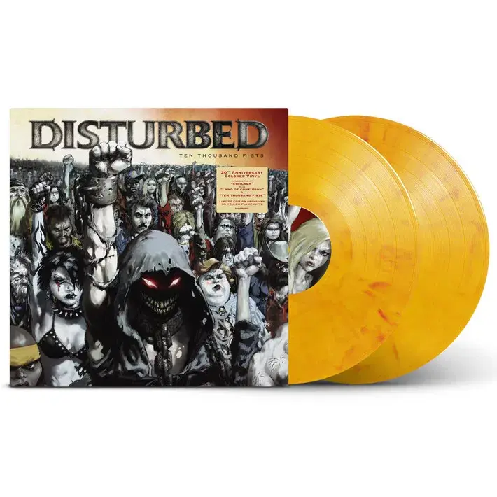 Disturbed - Ten Thousand Fists (20th Anniversary) (Limited Edition) (Yellow Flame Vinyl) — Bestellware - soweit verfügbar - 1 -2 Wochen