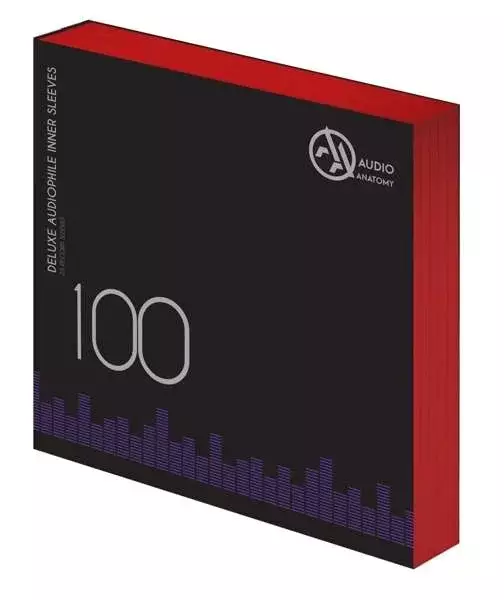 100 X 12" DELUXE AUDIOPHILE ANTISTATIC INNER SLEEVES RED - AUDIO ANATOMY — Ware in 2 bis 3 Wochen lieferbar