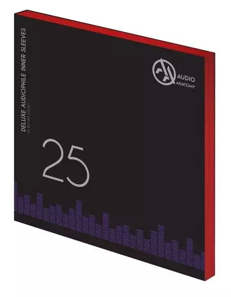 25 X 12" DELUXE AUDIOPHILE ANTISTATIC INNER SLEEVES RED - AUDIO ANATOMY — Ware in 2 bis 3 Wochen lieferbar
