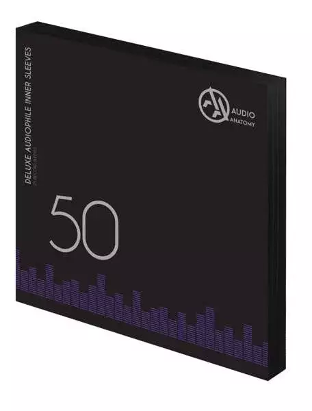 50 X 12 DELUXE AUDIOPHILE ANTISTATIC INNER SLEEVES BLACK - AUDIO ANATOMY