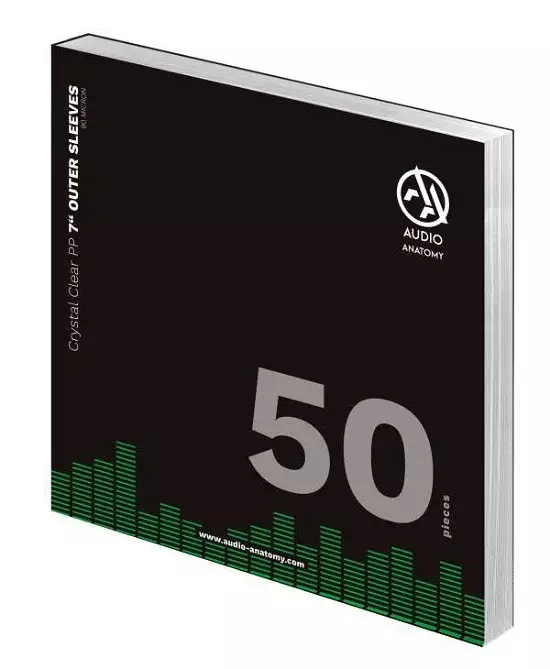 50 X PP 7" CRYSTAL CLEAR OUTER SLEEVES - 90 MICRON