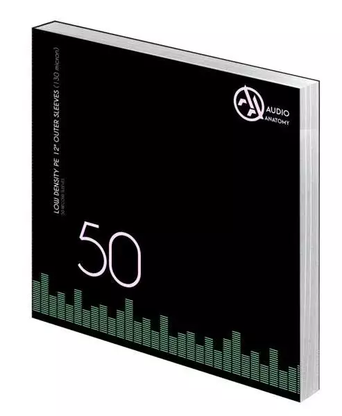 50 X LOW DENSITY PE 12INCH OUTER SLEEVES - 130 MICRON