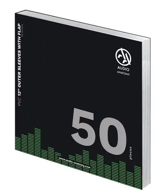 50 X 12" PVC WITH FLAP OUTER SLEEVES - 100 MICRON - AUDIO ANATOMY