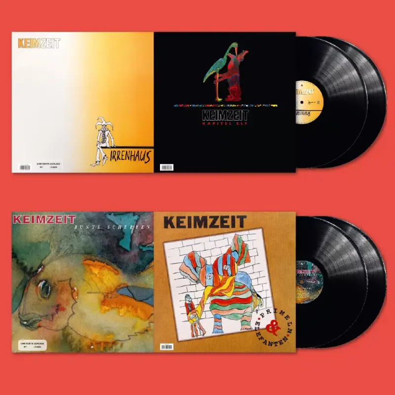 Keimzeit - Irrenhaus / Kapitel Elf LP + Bunte Scherben + Primeln und Elefanten LP Vinyl Paket — Ware auf Lager