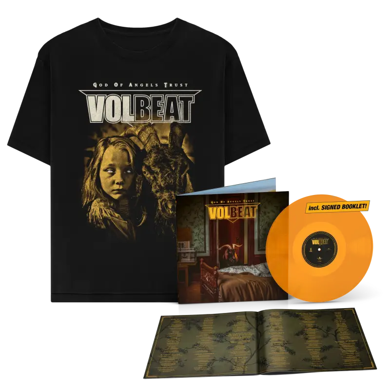 Volbeat - God Of Angels Trust (LP / signiertes Booklet / T-Shirt) — Artikel auf Lager